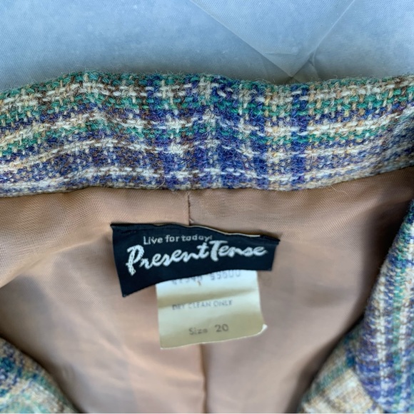 Private Concepts Women’s Plaid Oversized Blazer - Picture 2 of 7